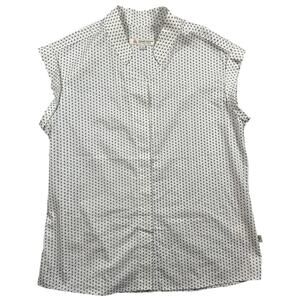Tilley Wanderer Women's Sleeveless Top Size Large Blue/White